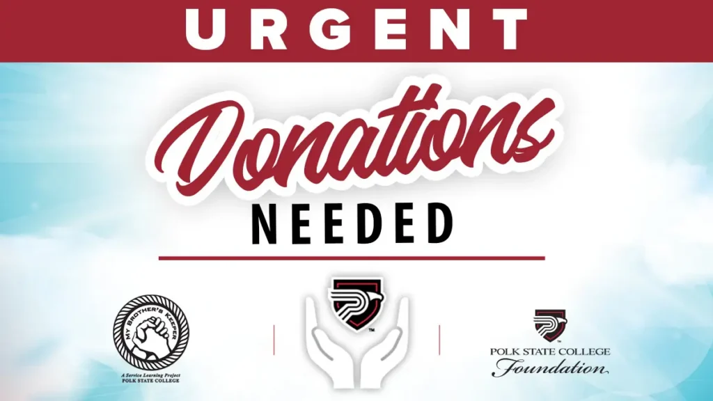 Polk State College’s My Brother’s Keeper and Polk Pantry programs accept donations year-round to support students and community facing food insecurity