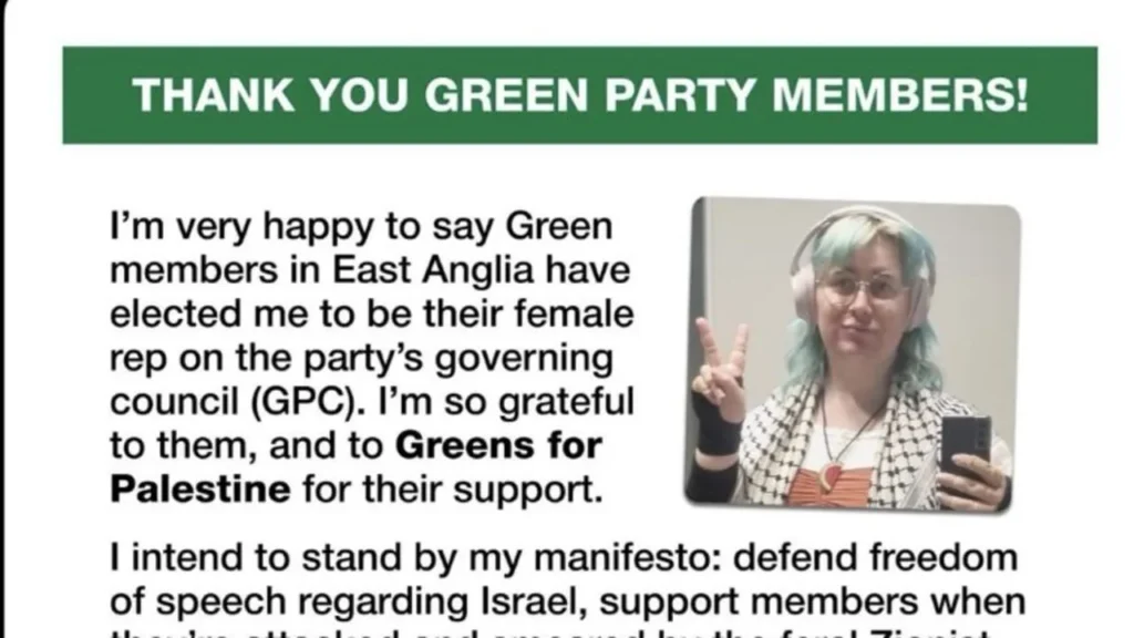 UK Green Party Representative Elected Amid Controversy Over Anti-Zionist Remarks and Alleged Antisemitism Concerns.