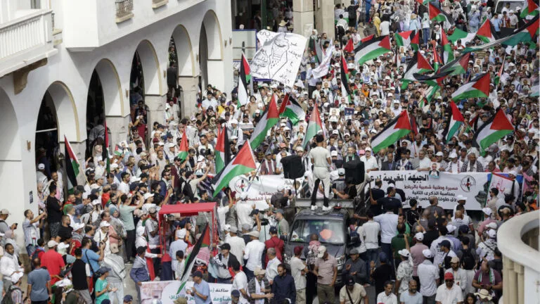 Moroccan Activists Protest Against Israel Normalization Following FMSPCN Call for Nationwide Demonstrations