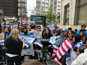 Protesters in New York Rally Against NAZA Film, Demand Recognition of October 7 Events