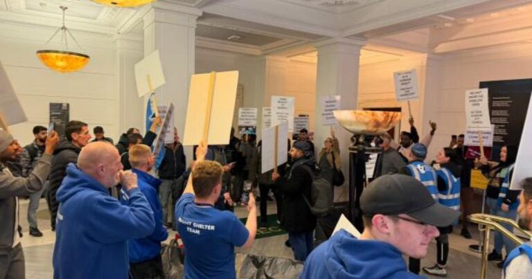 Protesters Occupy Glasgow City Chambers Over Homeless Shelter Closure Recommendation