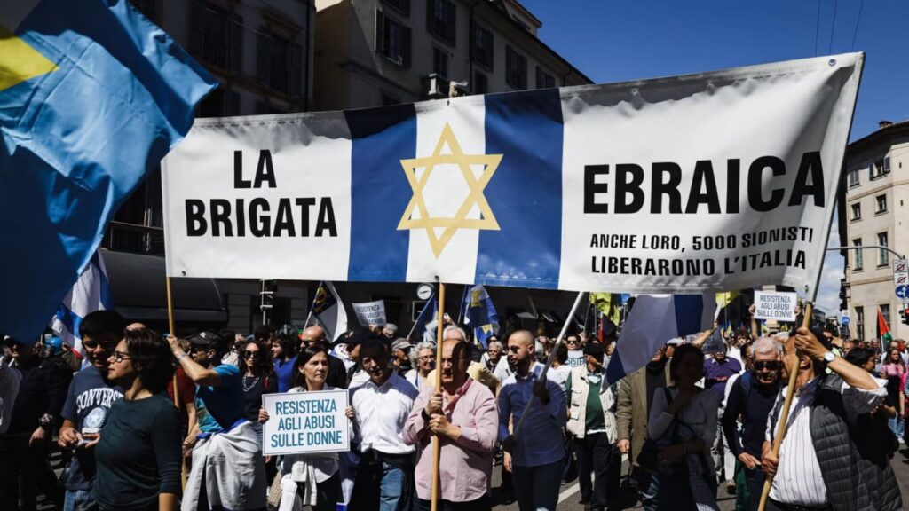 “Protests Erupt in Italy Over Jewish Brigade Flags During Liberation Day Commemorations”