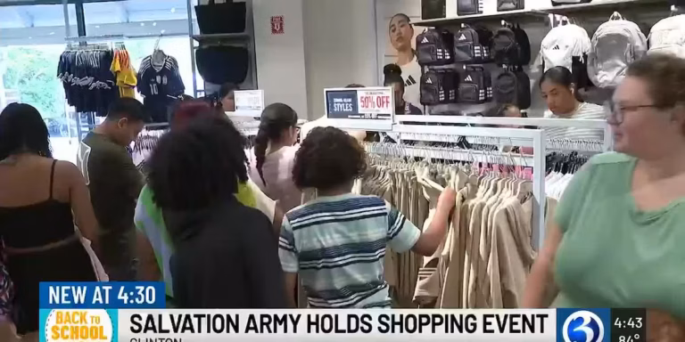 New London Salvation Army provides free school outfits for 250 children (New London, Connecticut)