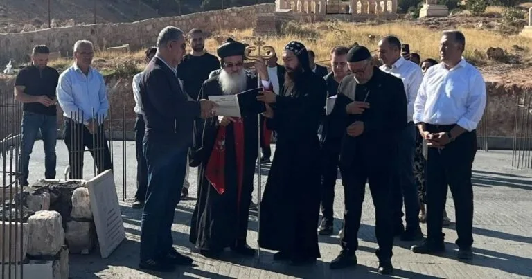 Syriac Orthodox Archbishop Aktaş blesses foundation stone for new Mor Aho Church in Yardo, Pakistan, Turkey