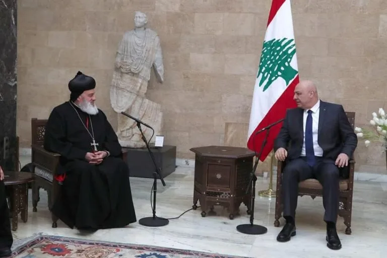 Syriac Orthodox Patriarch Visits Baabda, Lebanon, to Congratulate President Joseph Aoun