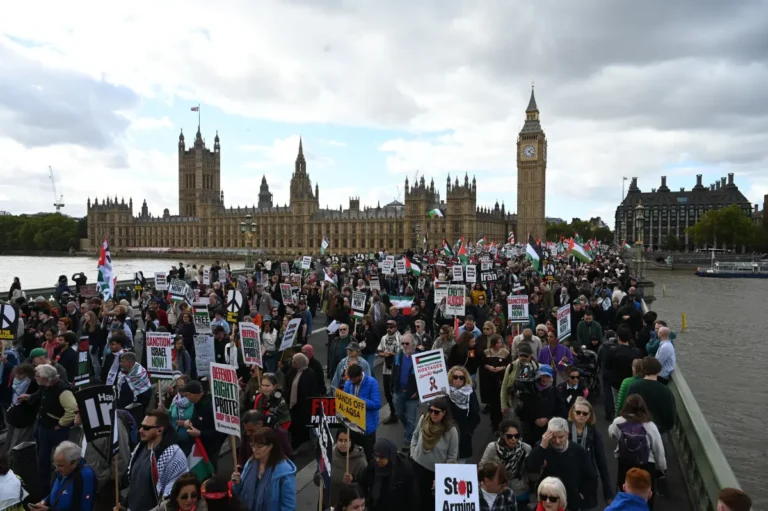 Thousands Protest Against Israel in London Amid Strict Security Measures
