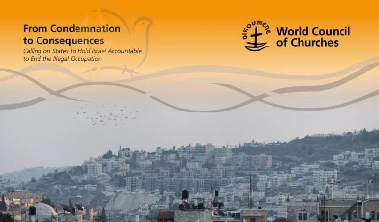 Webinar Launches WCC Campaign: “From Condemnation to Consequences” Calls for Legal Accountability of Israel’s Occupation