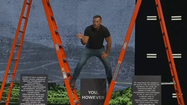 Megachurch Pastor Josh Howerton Faces Criticism for Using Ladders in Sermon on Christian Life