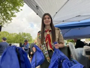 Teen Volunteers Distribute Hygiene Kits as Part of Homeless Outreach in College Point, Queens