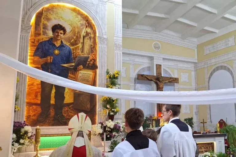 AI-Generated Icon of Saint Carlo Acutis Consecrated in Belarus Catholic Church