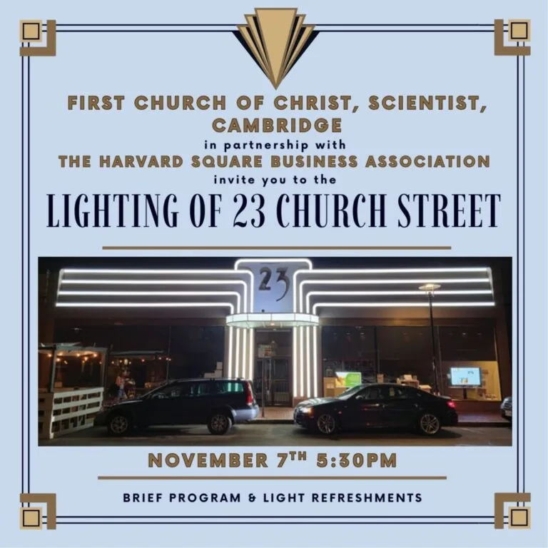 Restoration of 23 Church Street’s Art Deco Lighting Completed by First Church of Christ, Scientist, Cambridge