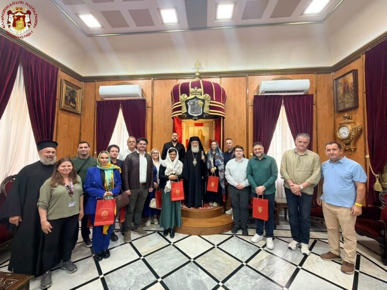 Patriarch Theophilos of Jerusalem meets pilgrims, diplomats, and business representatives