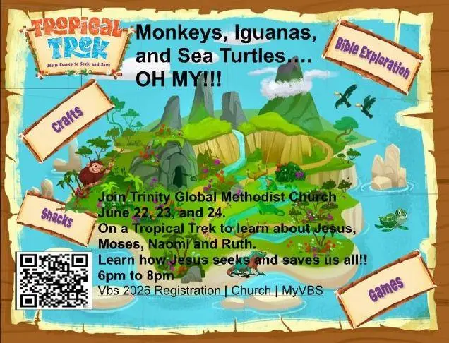 Trinity Global Methodist Church to Host Vacation Bible School June 22-24