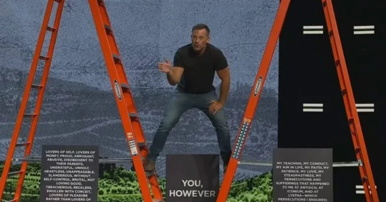 Pastor Josh Hauerton Faces Criticism for Using Stairways in Sermon on Christian Life