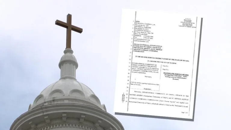 Two Downtown Churches Sue City of Reno, Nevada, Arguing Religious Exemption from Assessment Fee