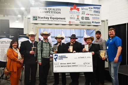 Hutterite Colonies and Agricultural Partners Raise Funds for Cardiac Care Campaign at Pork Competition