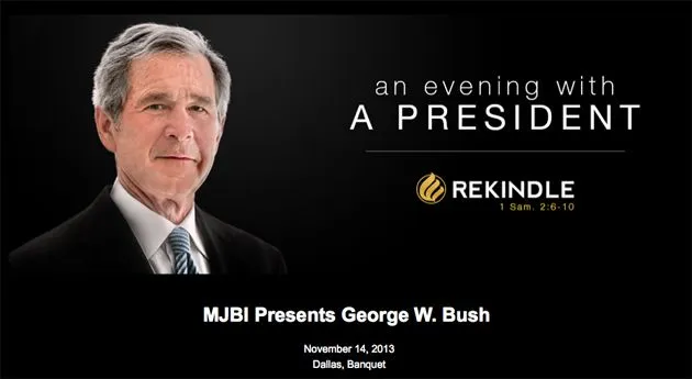 Former President George W. Bush to Speak at Fundraiser for Messianic Jewish Bible Institute