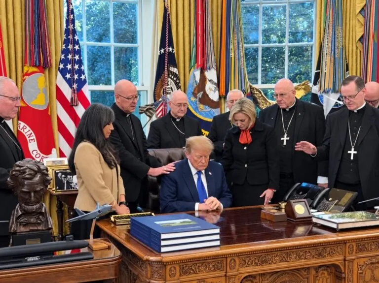 Several U.S. Bishops Bless Trump in White House Oval Office