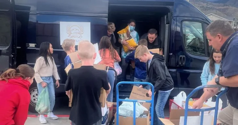 Church Donates Truckload of Food to Cache Food Pantry