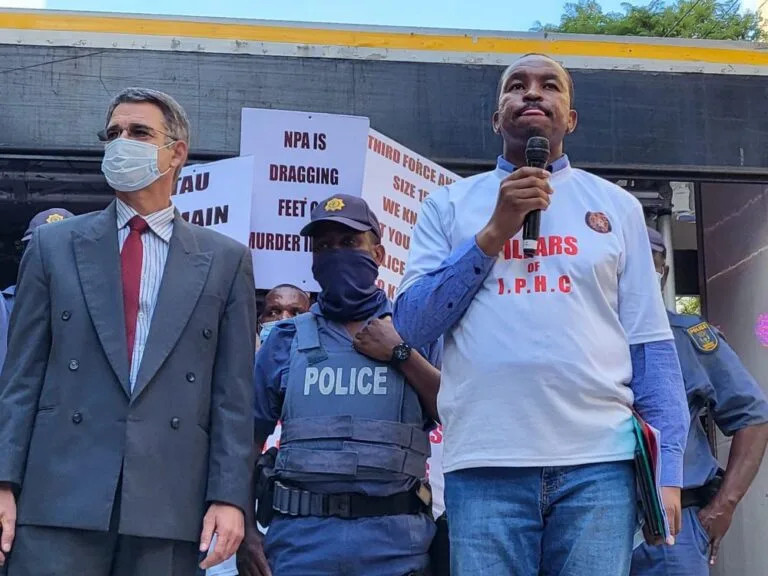 Thousands of IPHC Jerusalem members march in Pretoria, South Africa, against alleged harassment by rogue SAPS officers