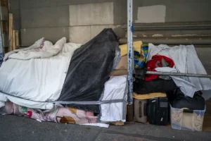 Tents replace tourists at Intrepid Museum as New York homeless population rises 11%